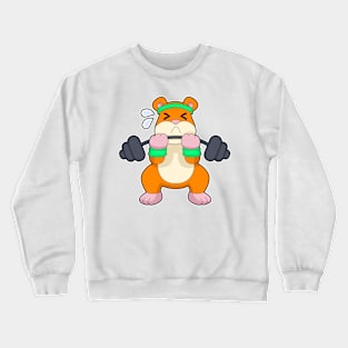 Hamster Bodybuilding Dumbbell Crewneck Sweatshirt